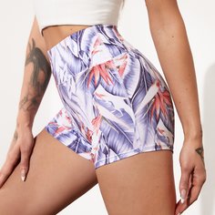 Принт Спортивные шорты Shein