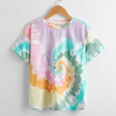 тай дай Повседневный футболки для мальчиков Shein