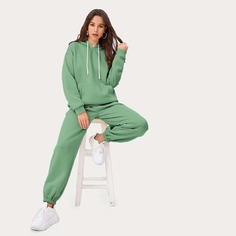 Спортивные брюки и толстовка с карманом Shein