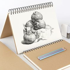 Альбом для рисования с обложкой из крафт-бумаги 1шт Shein