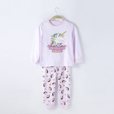 Пижама с мультипликационным принтом для девочек Shein