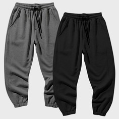 Мужские спортивные брюки на кулиске с карманом 2шт Shein