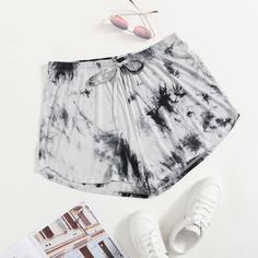 узел тай дай Повседневный Шорты размер плюс Shein