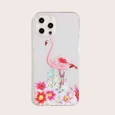 Чехол для iPhone с рисунком фламинго Shein