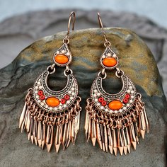 Серьги-подвески с бахромой в богемском стиле Shein