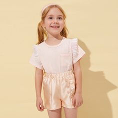 Футболка с карманом для девочек Shein