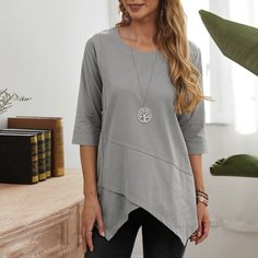 Однотонная блузка Shein