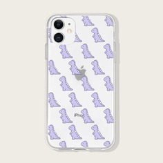 Прозрачный чехол для iPhone с мультипликационным динозавром Shein