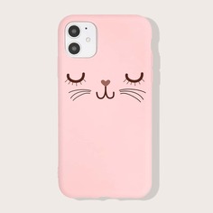 Чехол для iPhone с рисунком кошки Shein
