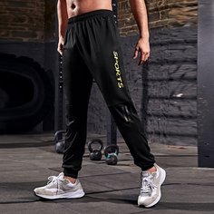 Мужские спортивные брюки с текстовым принтом Shein