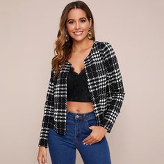 Куртка в клетку Shein