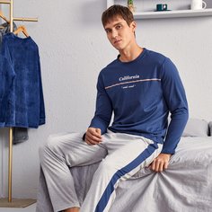 Текст Повседневный Мужская домашняя одежда Shein