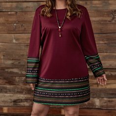 Контрастное платье размера плюс Shein