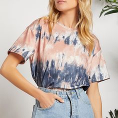 тай дай Повседневный Футболки Shein