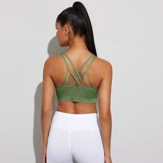 крест на крест Одноцветный Спортивные бюстгальтеры Shein