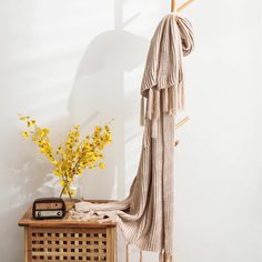Вязаное одеяло с бахромой Shein