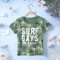 буква Повседневный Футболки для маленьких мальчиков Shein