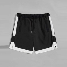 на кулиске Контрастный Повседневный Мужские шорты Shein
