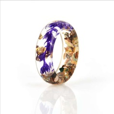 Прозрачное кольцо с цветочным рисунком Shein