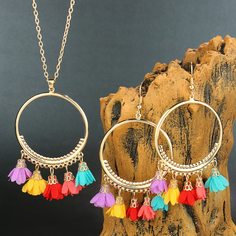 Серьги и ожерелье с цветком Shein