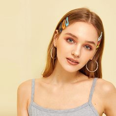 Разноцветные Заколки Для Волос 6 пар Shein