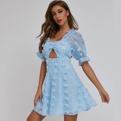 платье с аппликацией и складкой Shein