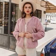 Одноцветный Очаровательный Пальто Shein