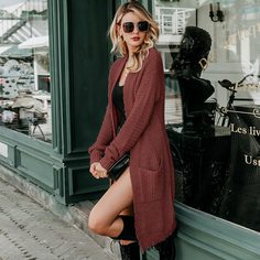 с карманами Кардиганы Shein