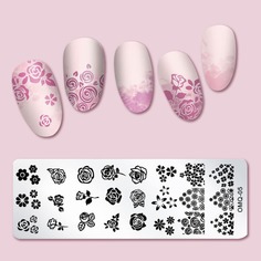 Шаблон для дизайна ногтей с цветочным рисунком Shein