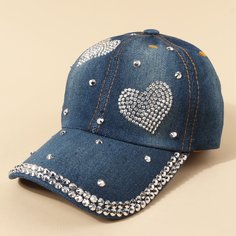 Бейсболка со стразами Shein