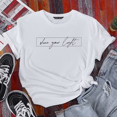 Лозунг Повседневный Футболки Shein