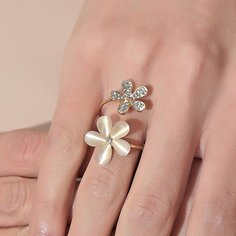 Кольцо со стразами Shein