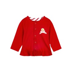 с аппликацией милый Пальто для маленьких девочек Shein