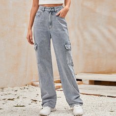 Модные джинсы с карманом Shein