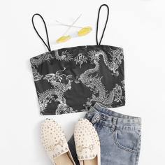 Топ с принтом дракона Shein