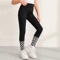 Леггинсы в клетку для девочек Shein