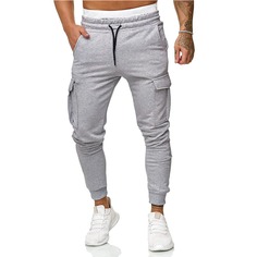 Мужские однотонные спортивные брюки с карманом Shein