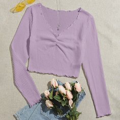 Футболка с волнистым краем Shein