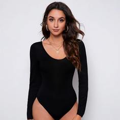 Однотонное боди Shein