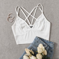 Топ-бюстгальтер в рубчик Shein