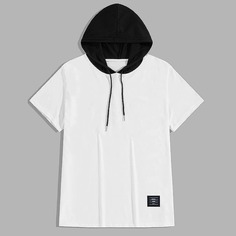 Мужская футболка с капюшоном и нашивкой Letter Patch Shein