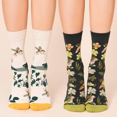 2 пары носки с цветочным узором Shein