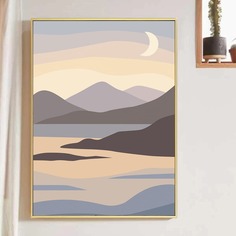 Стенная живопись с узором "пейзаж" без рамки Shein