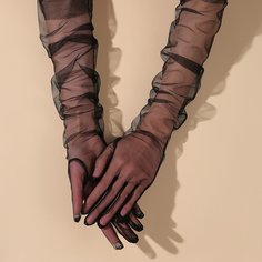 Длинные сетчатые перчатки Shein