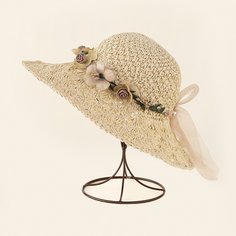 Соломенная шляпа с цветами Shein