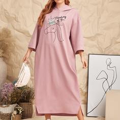 Разрез Карикатура Повседневный Платья размер плюс Shein