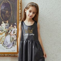 Лозунг Повседневный Платья для девочек Shein