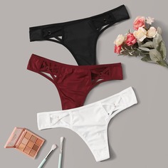 Однотонные трусики 3шт Shein