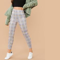 Облегающие короткие брюки в клетку Shein
