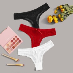 Кружевные трусики 3шт Shein